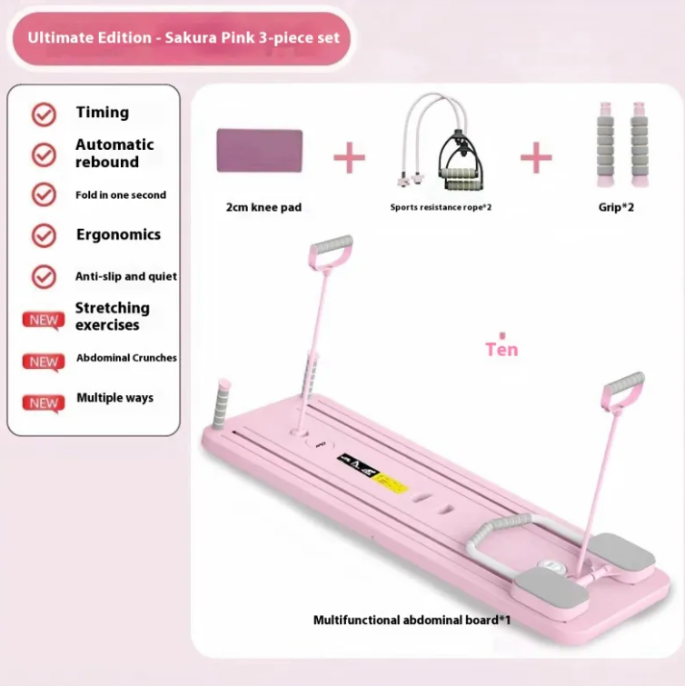 Tabla de Fitness Multifuncional con Rueda Abdominal - Entrenamiento Completo en Casa