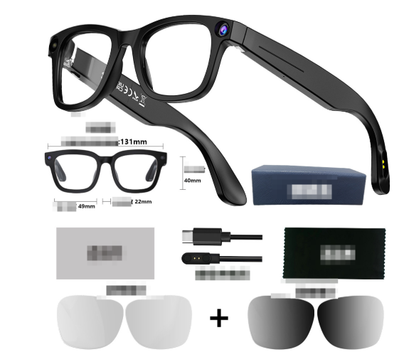 Gafas Inteligentes con Cámara IA - Vídeo HD, Traducción y Llamadas de Voz