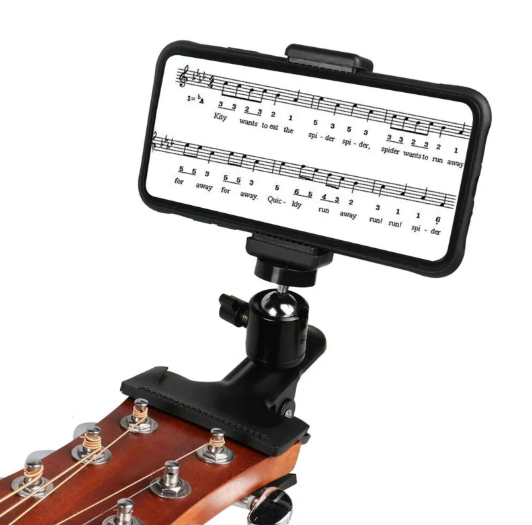 Soporte Clip de Móvil para Guitarra - Manos Libres para Streaming y Grabación
