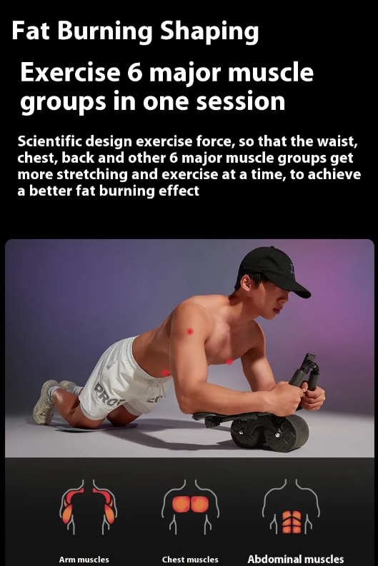 Rueda Abdominal con Rebote Automático - Entrenamiento de Core en Casa
