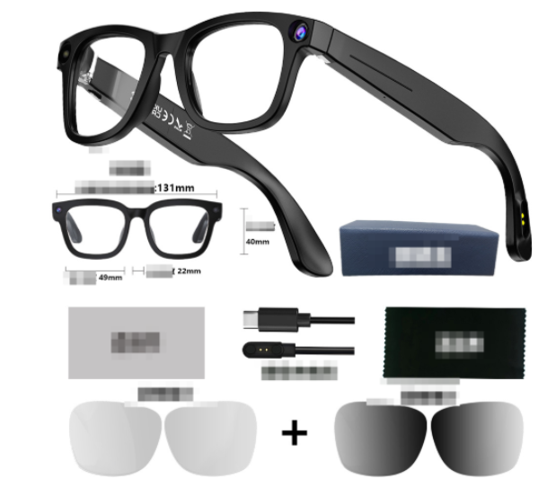 Gafas Inteligentes con Cámara IA - Vídeo HD, Traducción y Llamadas de Voz