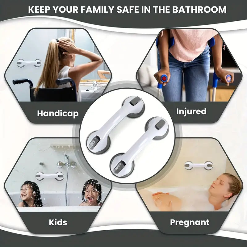 Barra de Apoyo para Baño con Ventosa para Soporte de Seguridad
