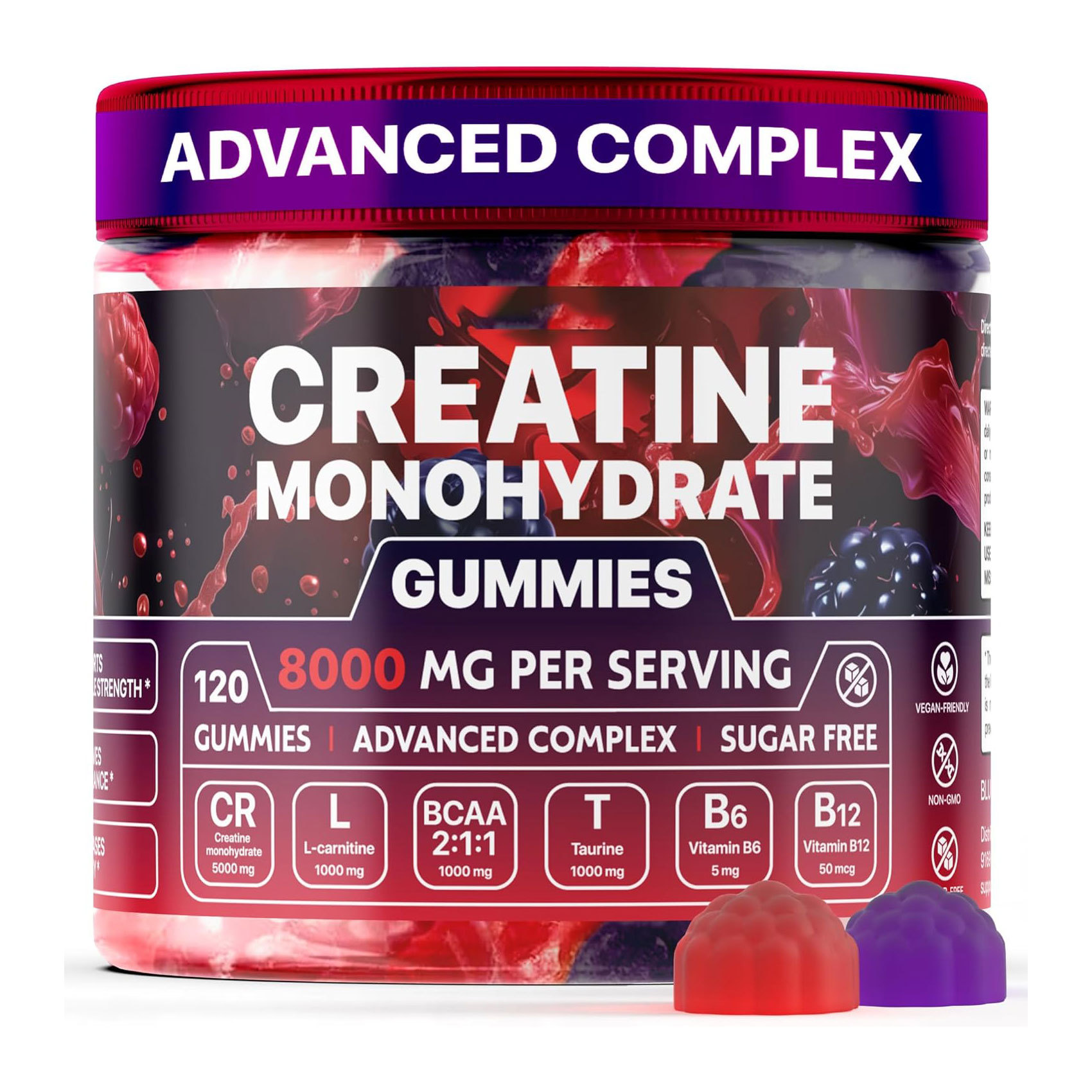Gominolas Muscle Boost con Creatina - Energía, Resistencia y Recuperación Muscular (Pack 120)