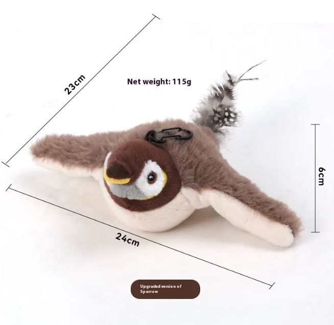 Juguete Pájaro Aletante para Gatos - Estimulación y Ejercicio en Casa