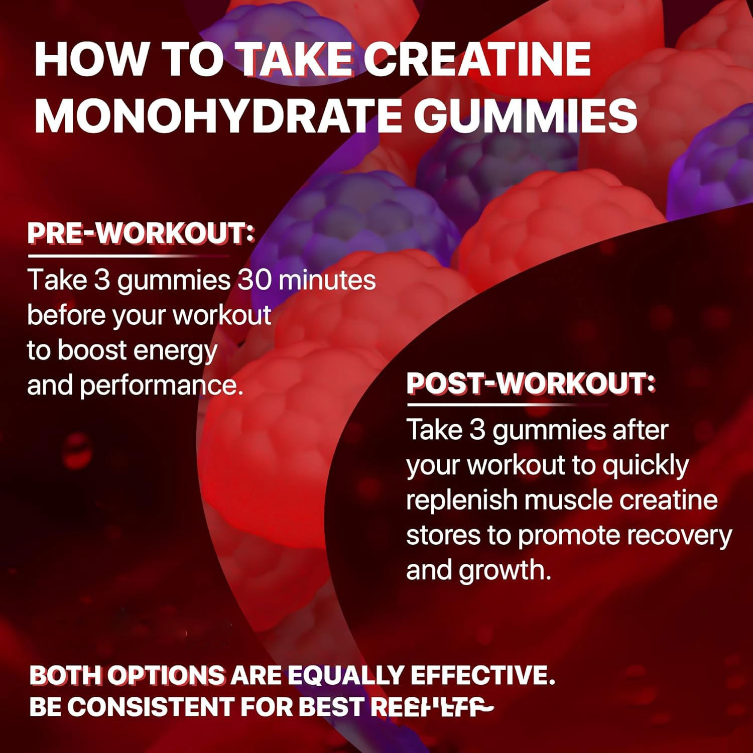 Gominolas Muscle Boost con Creatina - Energía, Resistencia y Recuperación Muscular (Pack 120)