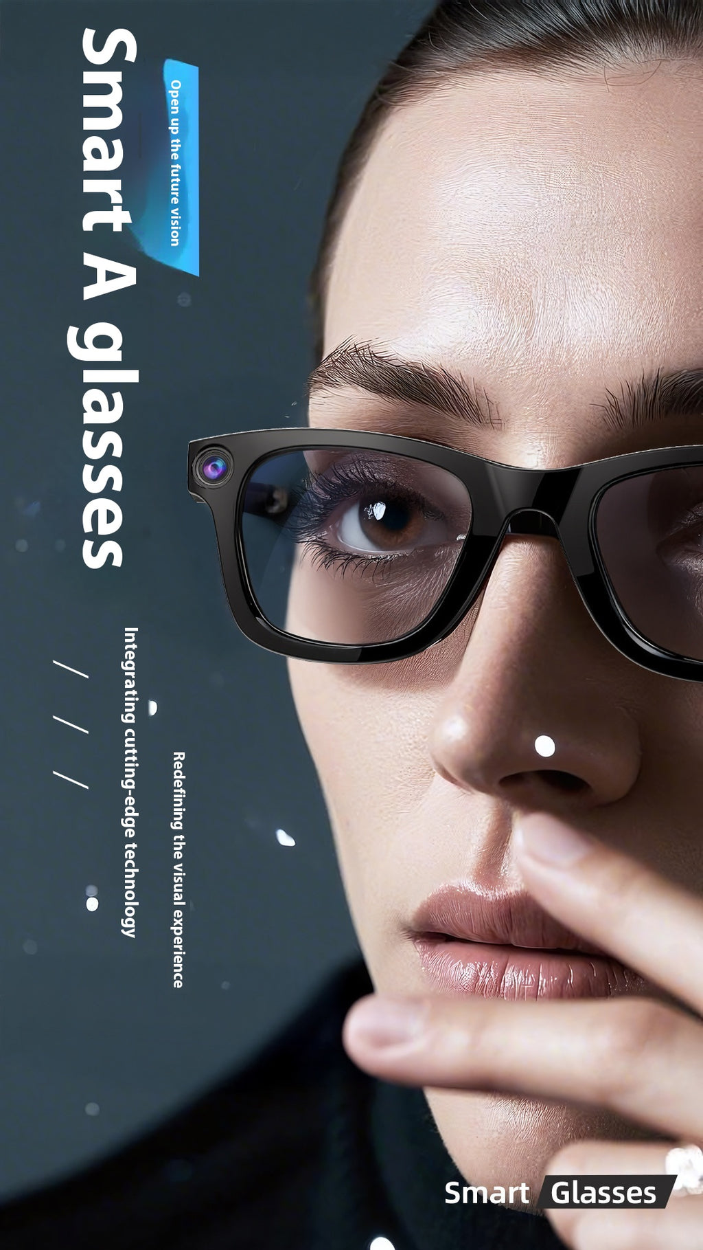 Gafas Inteligentes con Cámara IA - Vídeo HD, Traducción y Llamadas de Voz