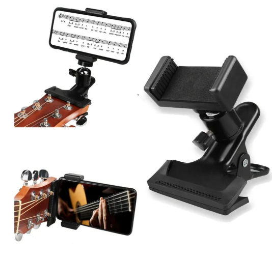 Soporte Clip de Móvil para Guitarra - Manos Libres para Streaming y Grabación