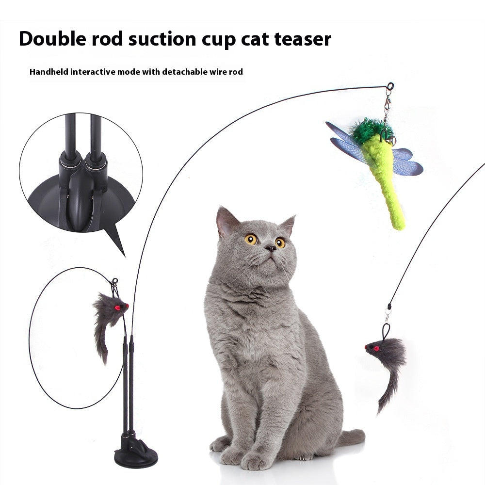 Juguete Interactivo para Gatos con Ventosa - Estimulación y Ejercicio Activo