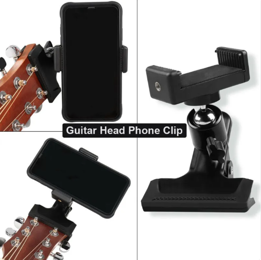 Soporte Clip de Móvil para Guitarra - Manos Libres para Streaming y Grabación