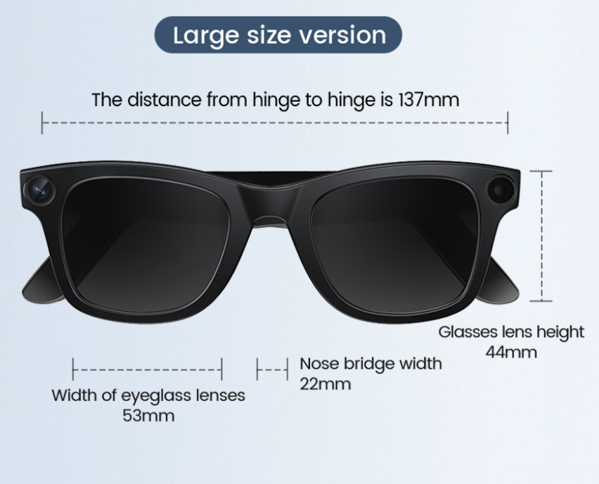 Gafas Inteligentes con Cámara IA - Vídeo HD, Traducción y Llamadas de Voz