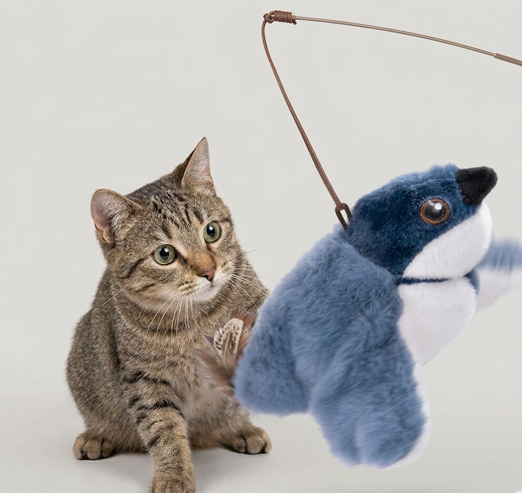 Juguete Pájaro Aletante para Gatos - Estimulación y Ejercicio en Casa